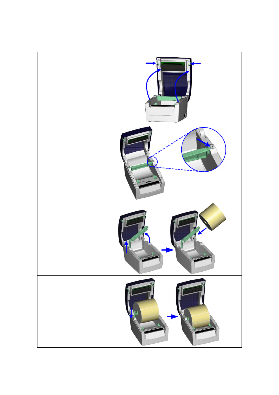 Printer setup, 1. loading the label roll | Rice Lake GoDEX DT4 User Manual User Manual | Page 9 / 35