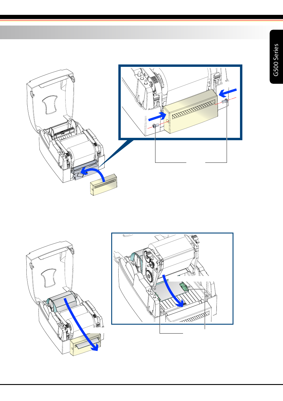 9_g500 user manual_accessories_cutter_03, G500 s er ies, 5 accessories | Rice Lake GoDEX G500 Direct Thermal/Thermal Transfer Label Printer User Manual | Page 38 / 47