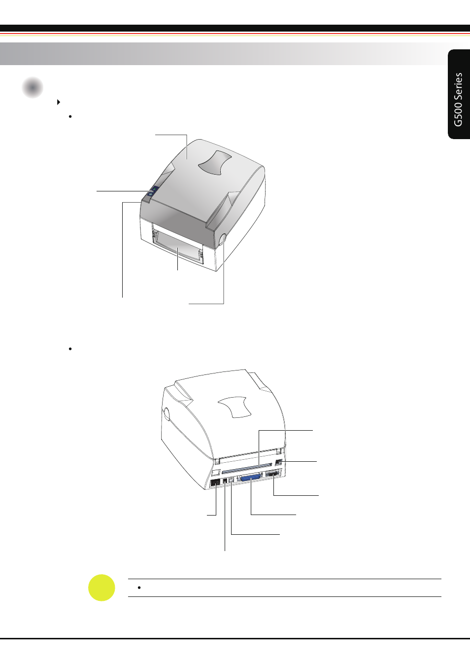 2_g500 user manual_printer_01, G500 s er ies, 1 barcode printer | Rice Lake GoDEX G500 Direct Thermal/Thermal Transfer Label Printer User Manual | Page 6 / 47