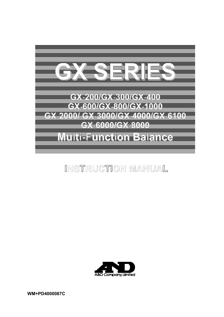 Rice Lake GX Series, A&D Weighing User Manual | 86 pages