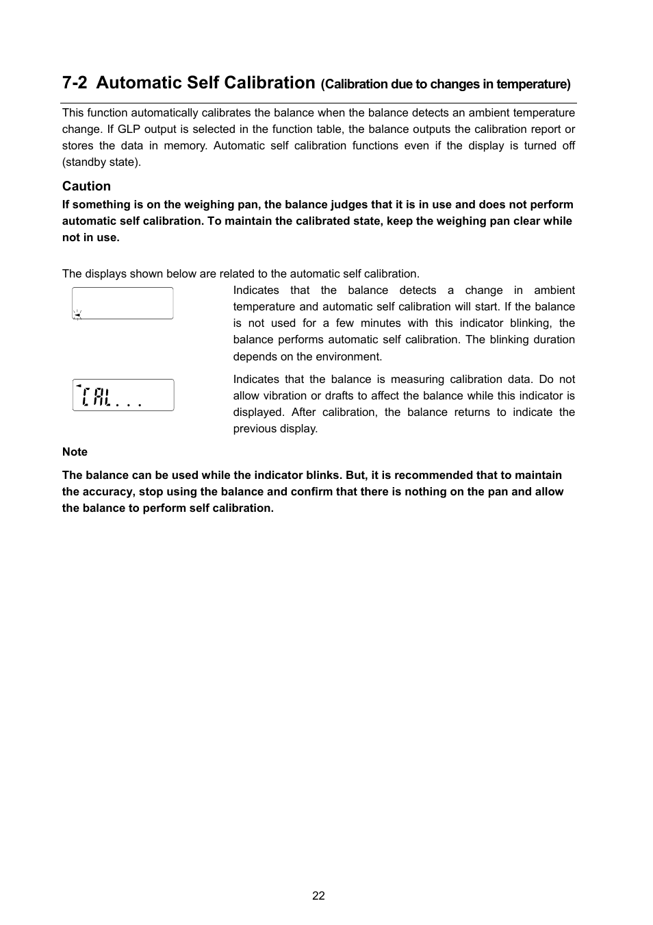 2 automatic self calibration | Rice Lake GX Series, A&D Weighing User Manual | Page 24 / 86