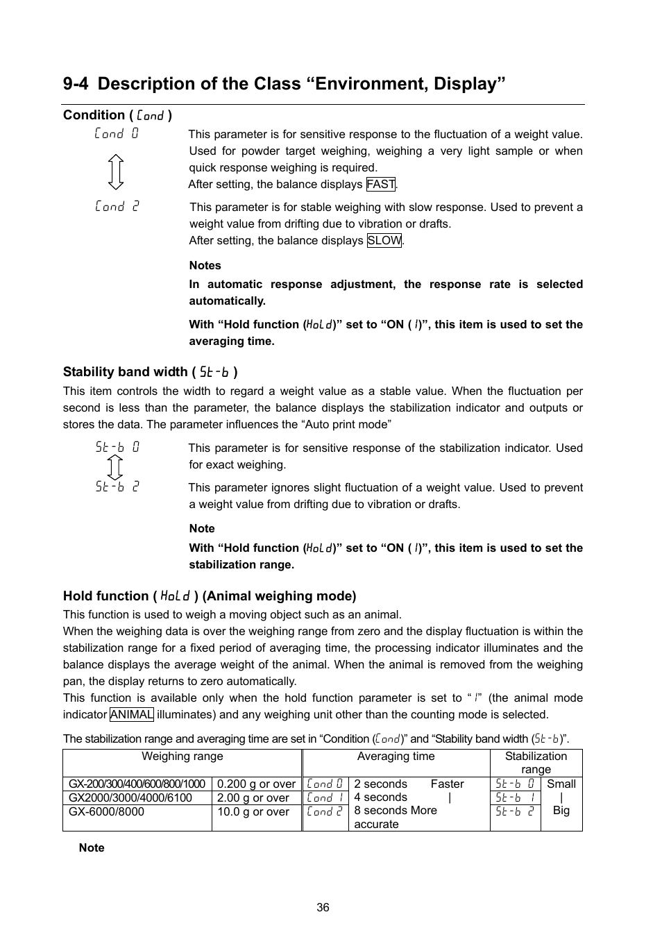 4 description of the class “environment, display | Rice Lake GX Series, A&D Weighing User Manual | Page 38 / 86