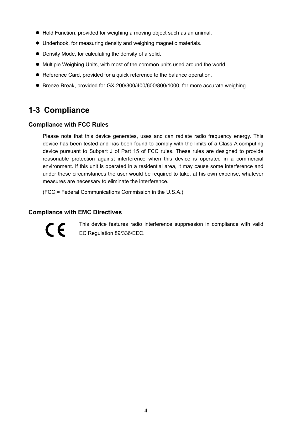 3 compliance | Rice Lake GX Series, A&D Weighing User Manual | Page 6 / 86