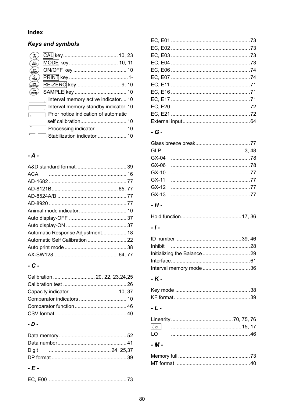 Rice Lake GX Series, A&D Weighing User Manual | Page 82 / 86