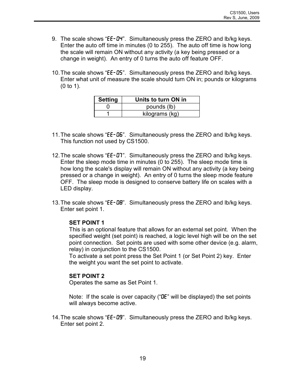 Rice Lake Intercomp CS 1500 - Users Manual User Manual | Page 19 / 34