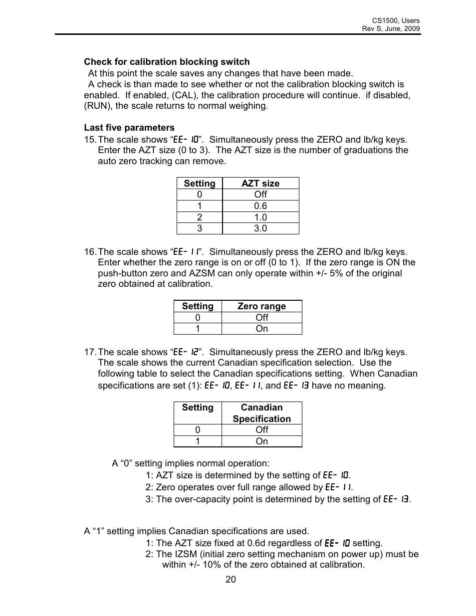 Rice Lake Intercomp CS 1500 - Users Manual User Manual | Page 20 / 34