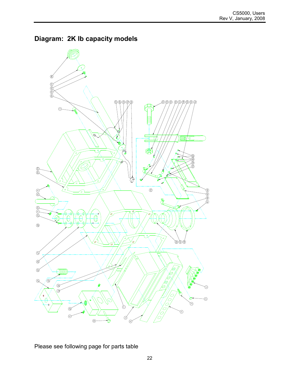 Diagram: 2k lb capacity models | Rice Lake Intercomp CS 5000 - Users Manual User Manual | Page 22 / 31