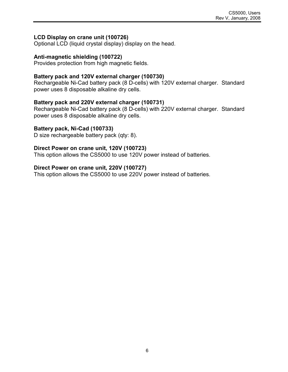 Rice Lake Intercomp CS 5000 - Users Manual User Manual | Page 6 / 31