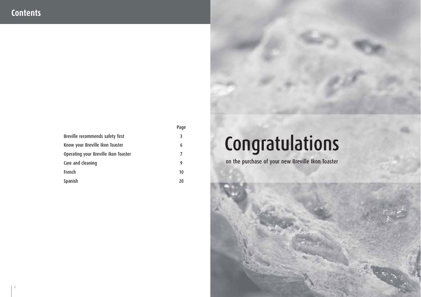 Breville CT75XL User Manual | Page 2 / 18