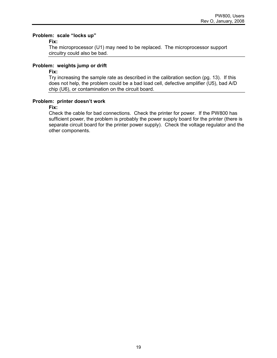 Rice Lake Lift Truck/Pallet Jack Scales - Intercomp PW800 User Manual | Page 19 / 25