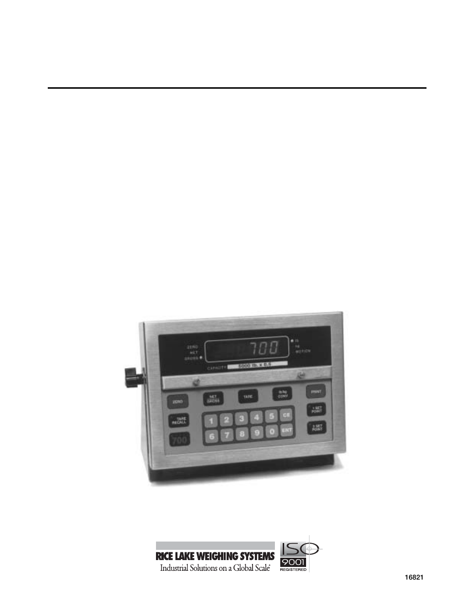 Rice Lake IQ 700 Configurable Weight Indicator User Manual | 73 pages