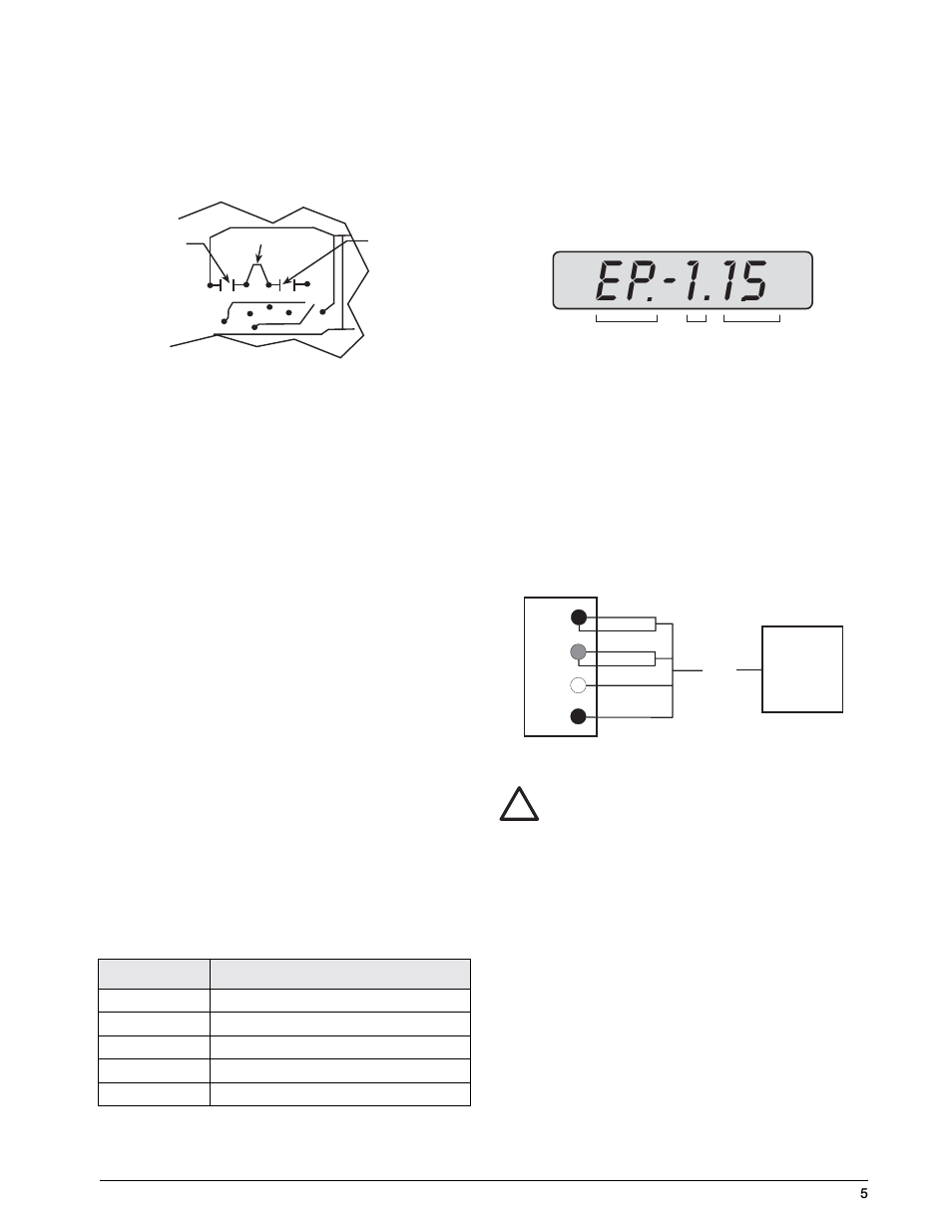 5 board removal, 6 replacement parts, 7 instrumentation setup | Ep–1.15, Caution, Eprom set 1 version 15 | Rice Lake IQ 700 Configurable Weight Indicator User Manual | Page 9 / 73
