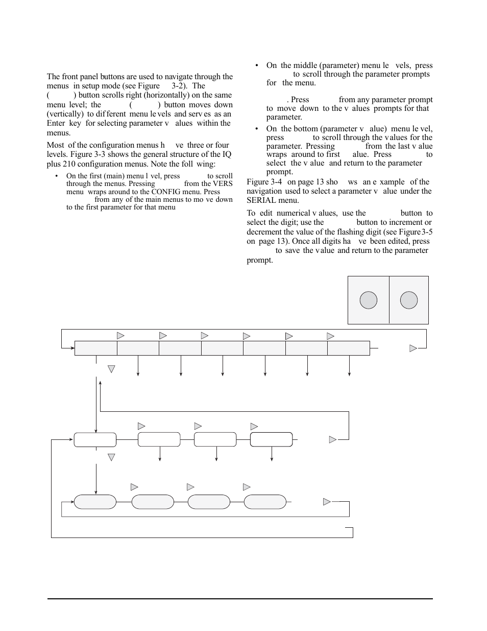 Menu navigation, General structure | Rice Lake IQ plus 2100SL Digital Bench Scale User Manual | Page 10 / 42