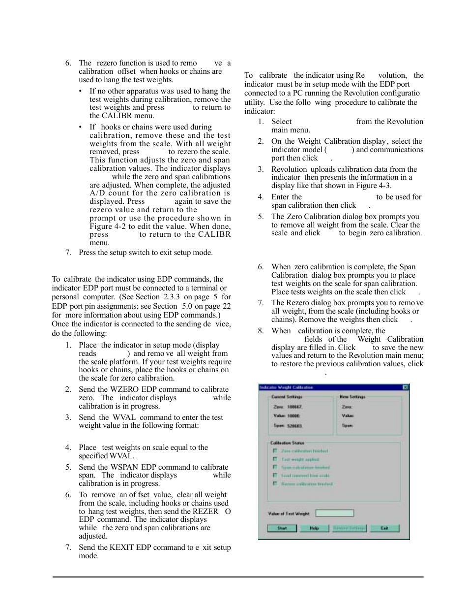 2 edp command calibration, 3 revolution™ calibration, 2 edp command calibration 4.3 revolution | 3 revolution, Calibration | Rice Lake IQ plus 2100SL Digital Bench Scale User Manual | Page 19 / 42