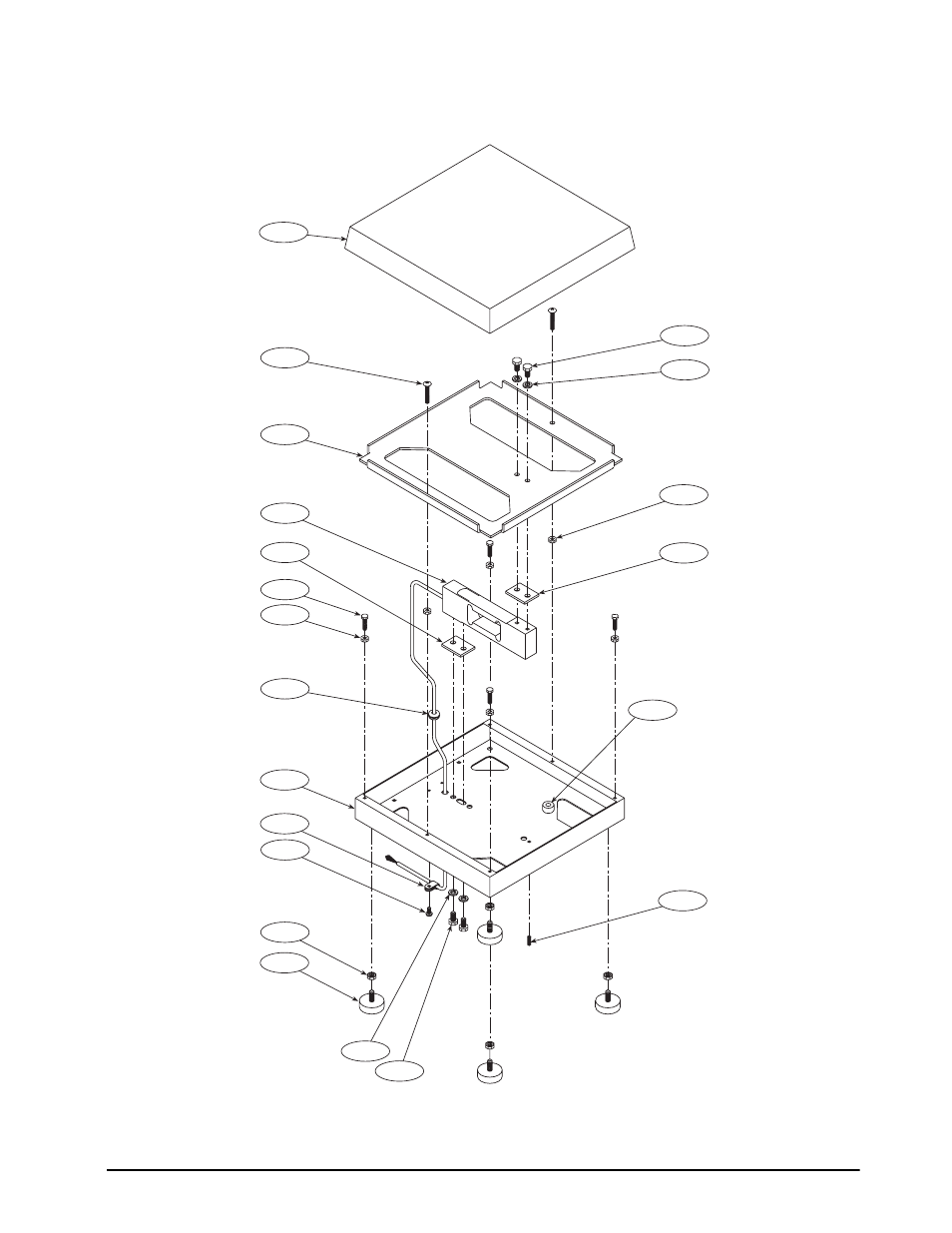 Including all parts referenced in figures 6-12, Arts (see figure 6-12 on | Rice Lake IQ plus 2100SL Digital Bench Scale User Manual | Page 33 / 42