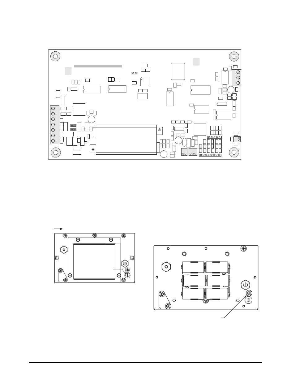 4 enclosure reassembly 2.5 battery installation, Connector j1 (see figure 2-3). f, 4 enclosure reassembly | 5 battery installation, Attachment for external ground, Figure 2-5. battery installation, Torque backplate screws to 15 in-lb (1.7 n-m), 6 iq plus 390-dc installation manual | Rice Lake Farm Bars - IQ plus 390-DC User Manual | Page 10 / 48