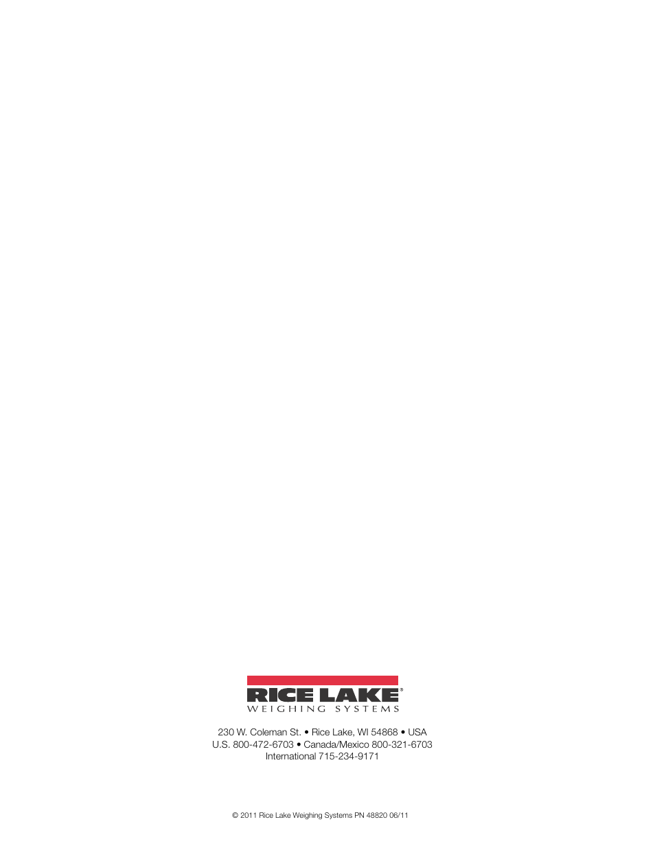 Rice Lake Farm Bars - IQ plus 390-DC User Manual | Page 48 / 48