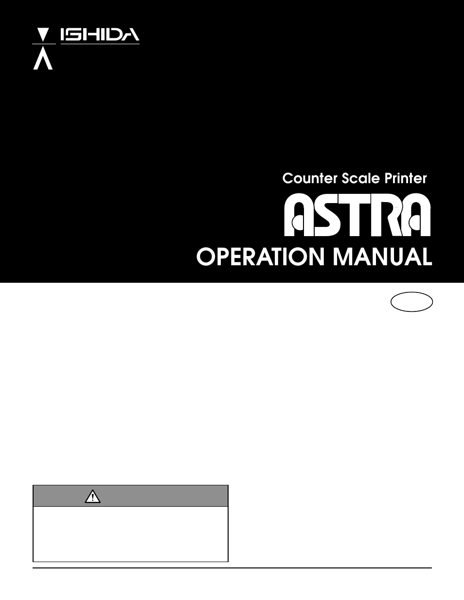 Rice Lake Ishida Astra Operating Manual User Manual | 88 pages