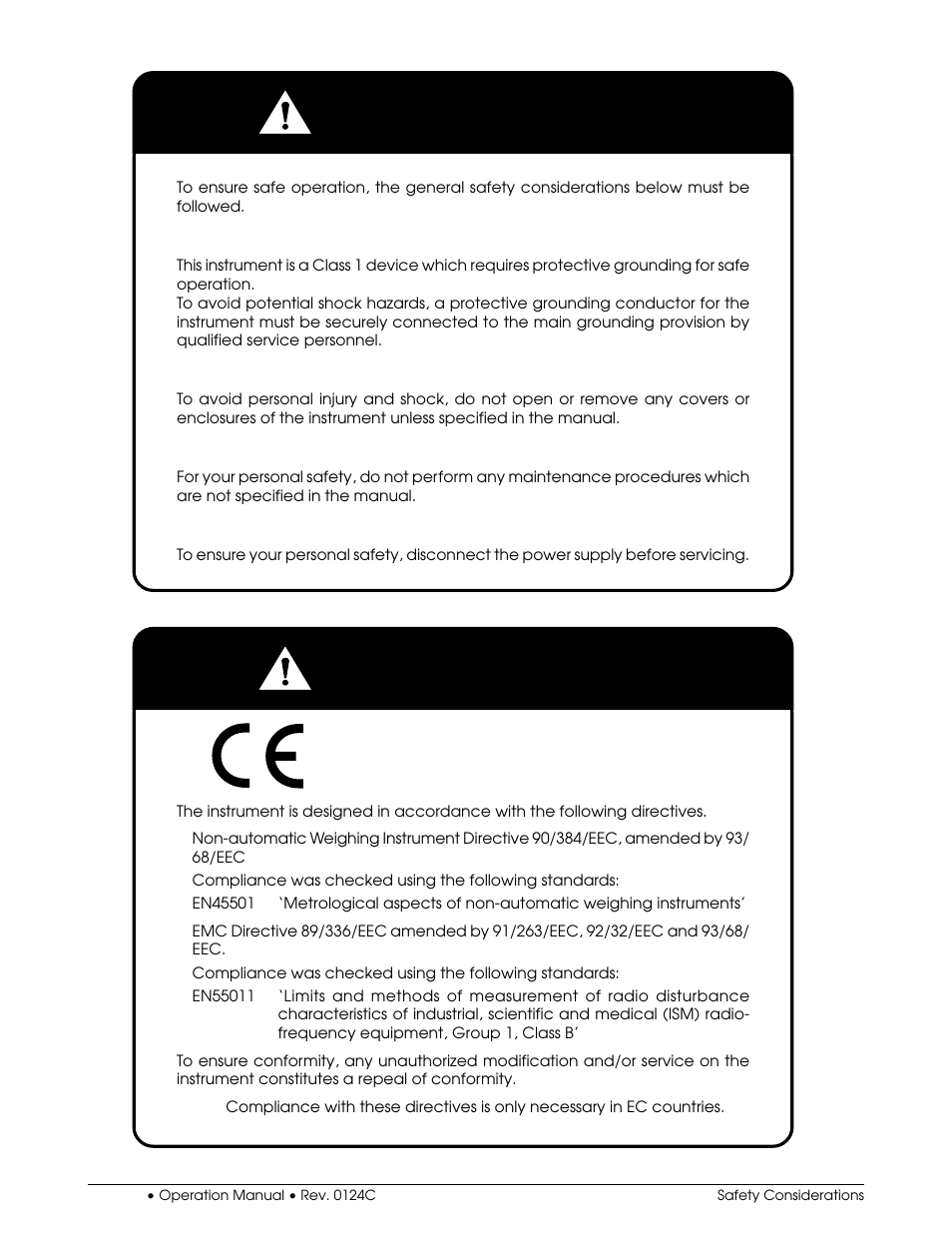 Safety considerations, Important information | Rice Lake Ishida Astra Operating Manual User Manual | Page 3 / 88