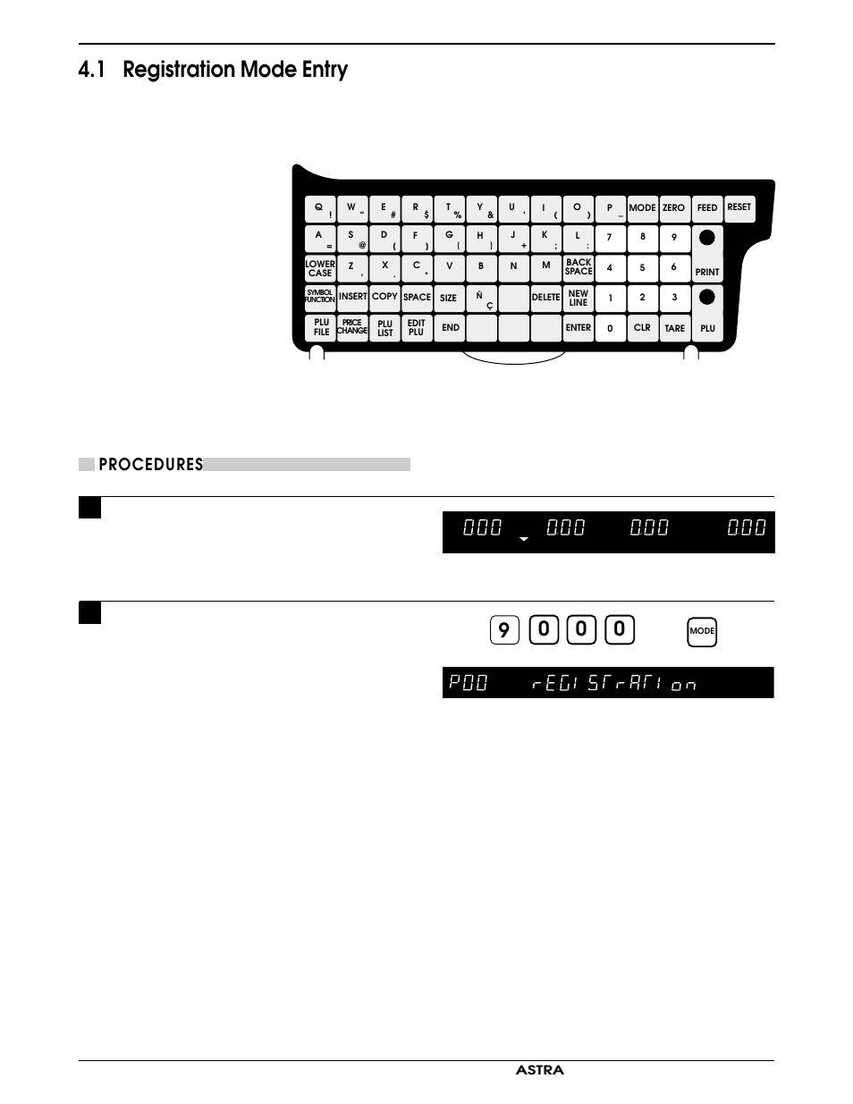 1 registration mode entry | Rice Lake Ishida Astra Operating Manual User Manual | Page 34 / 88