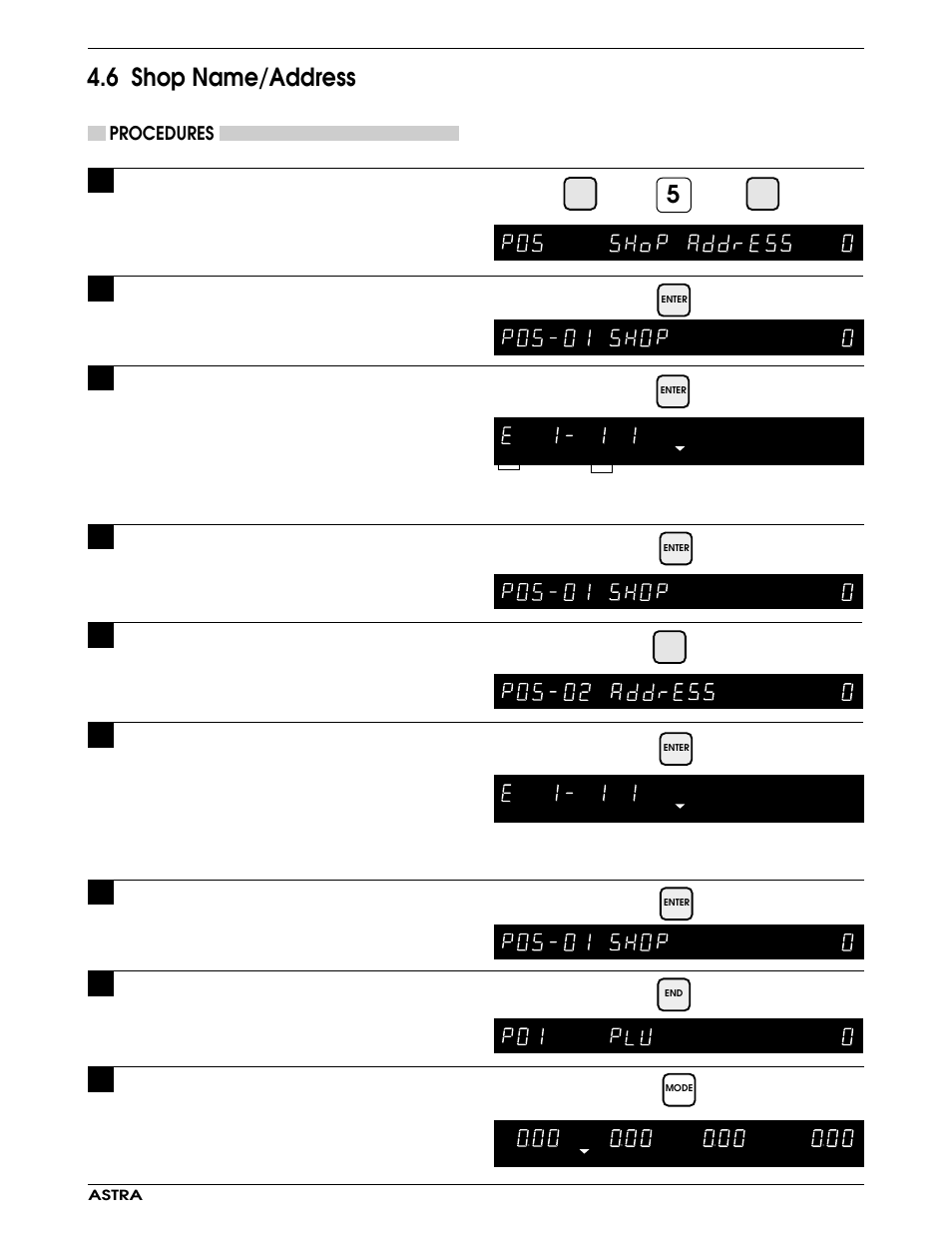 6 shop name/address | Rice Lake Ishida Astra Operating Manual User Manual | Page 47 / 88