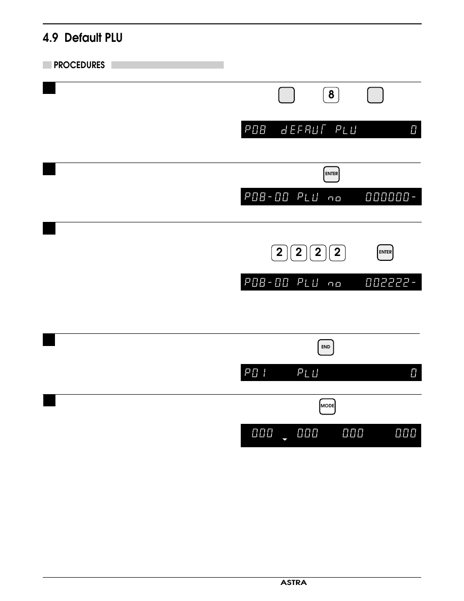 9 default plu | Rice Lake Ishida Astra Operating Manual User Manual | Page 50 / 88