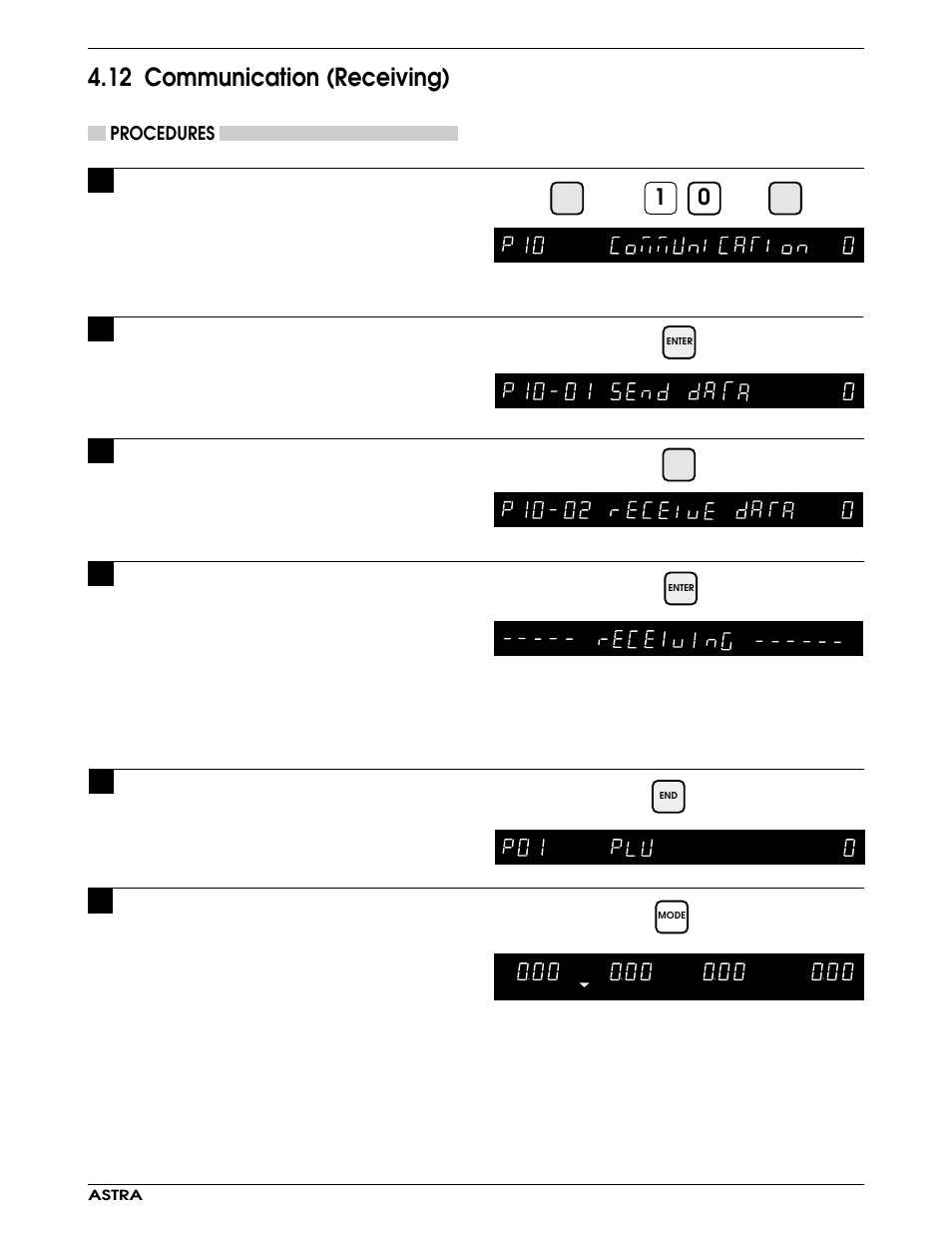 12 communication (receiving) | Rice Lake Ishida Astra Operating Manual User Manual | Page 53 / 88