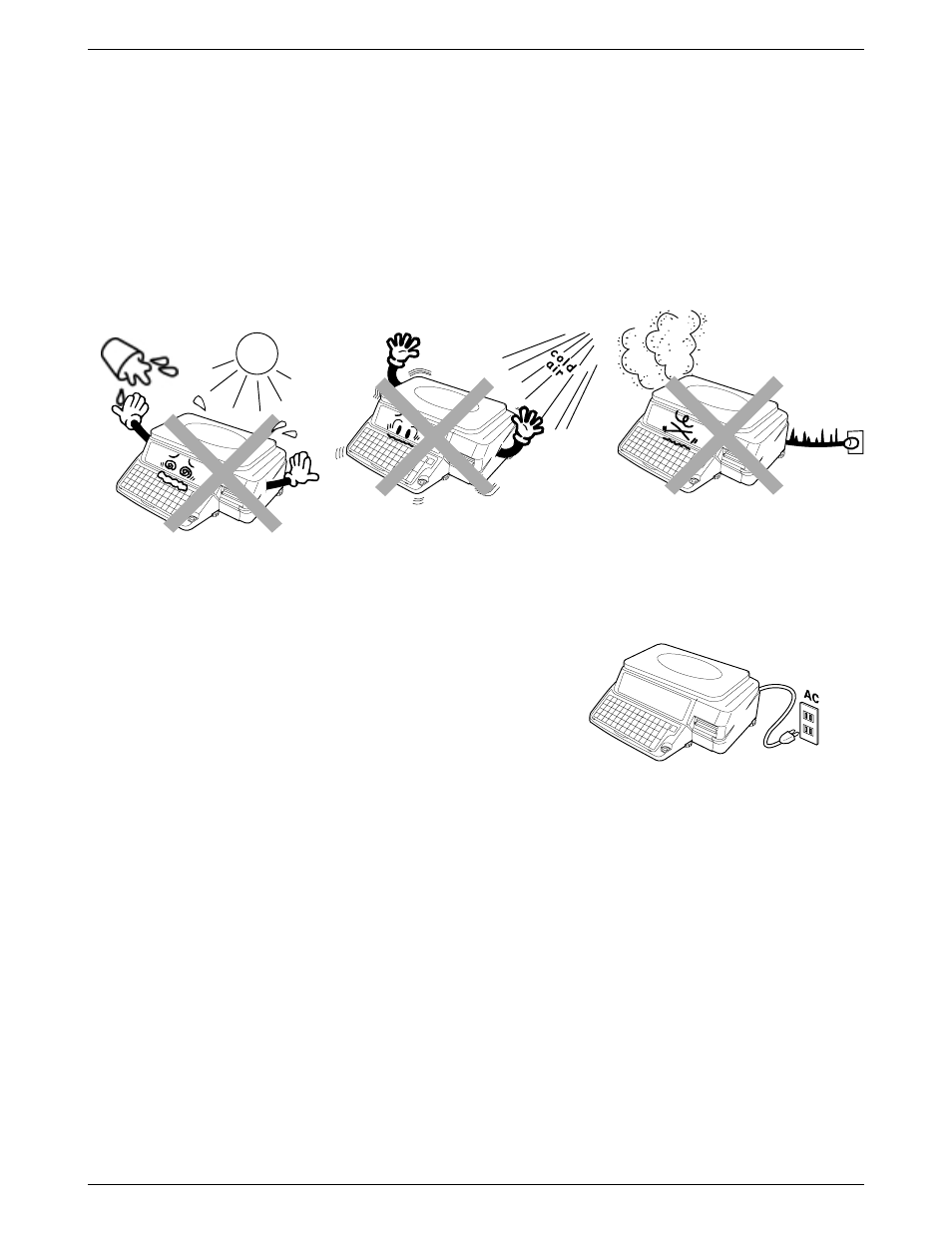 1 cautions for installation, 1 installation areas, 2 power supply | Rice Lake Ishida Astra Operating Manual User Manual | Page 8 / 88