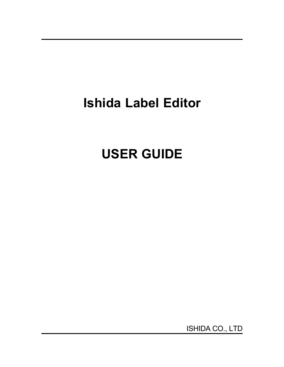 Rice Lake Ishida AstraLabel User Guide User Manual | 27 pages