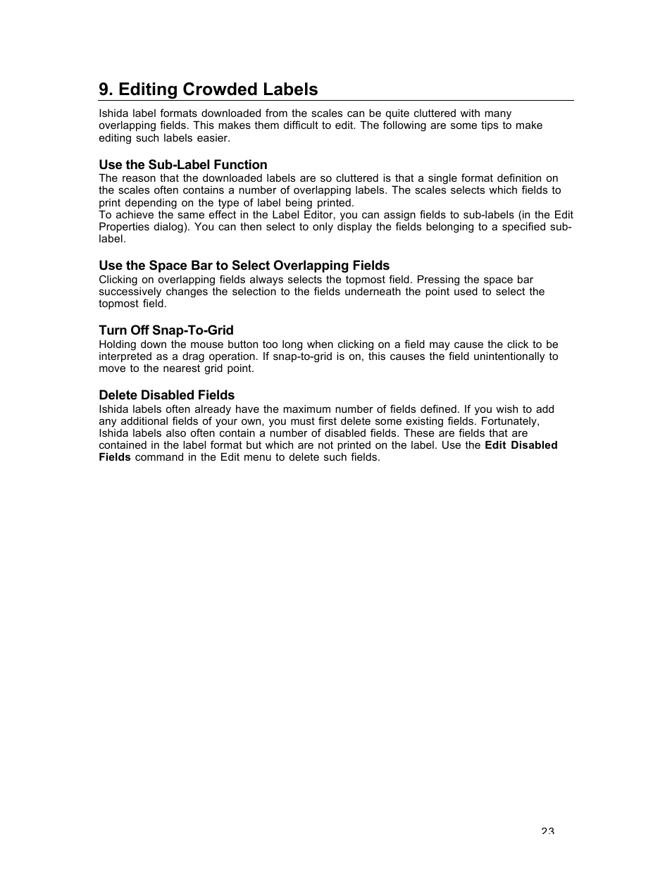 Editing crowded labels | Rice Lake Ishida AstraLabel User Guide User Manual | Page 27 / 27