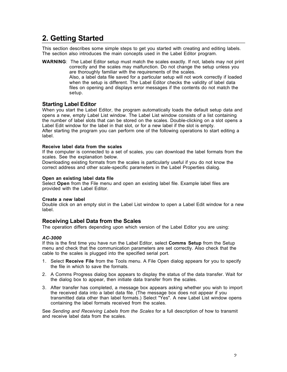 Getting started | Rice Lake Ishida AstraLabel User Guide User Manual | Page 6 / 27