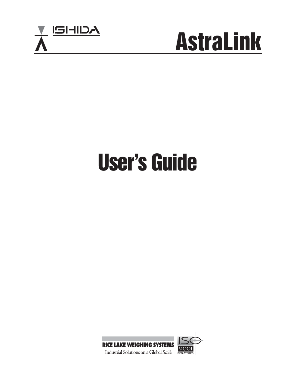 Rice Lake Ishida AstraLink User Manual | 58 pages