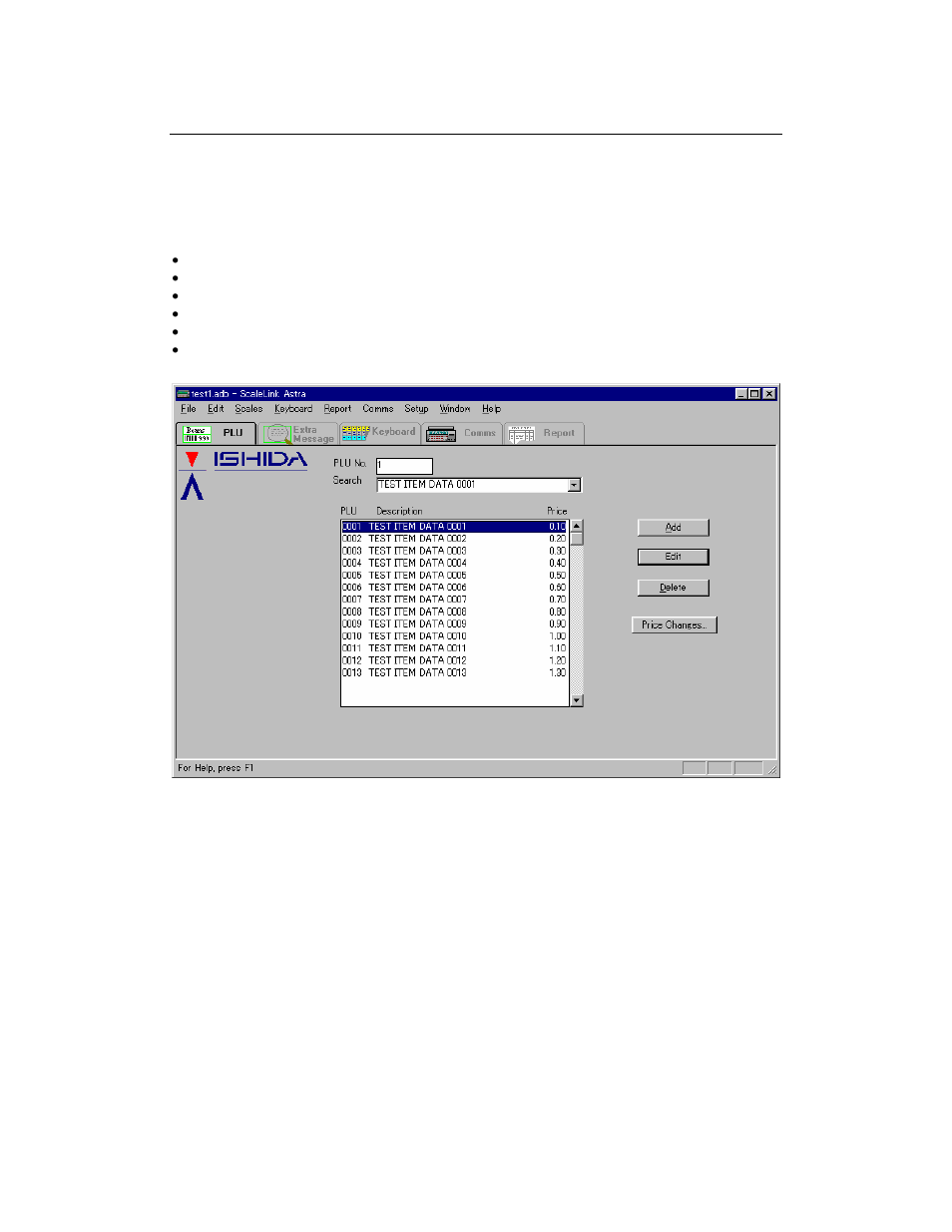 Editing plus | Rice Lake Ishida AstraLink User Manual | Page 33 / 58