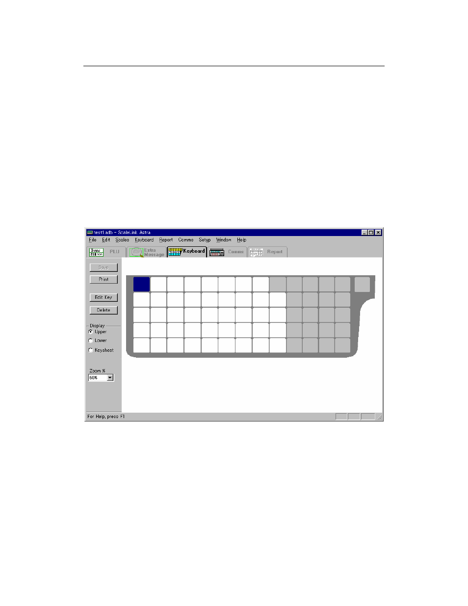 Keyboard | Rice Lake Ishida AstraLink User Manual | Page 47 / 58