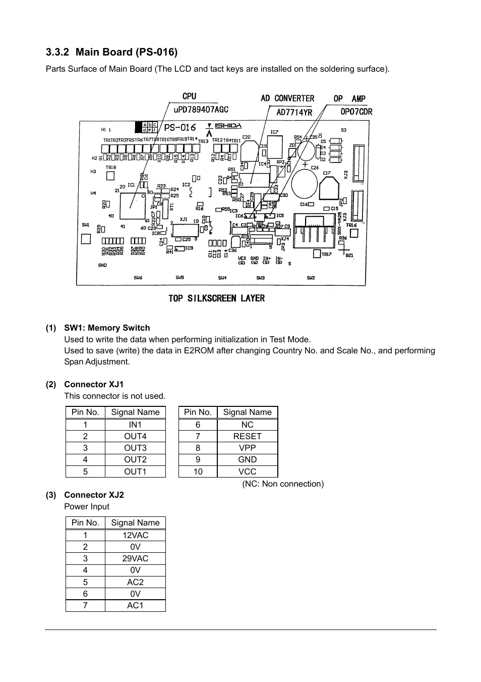 2 main board (ps-016) | Rice Lake Ishida IGX & IGB Series - Service Manual User Manual | Page 36 / 47