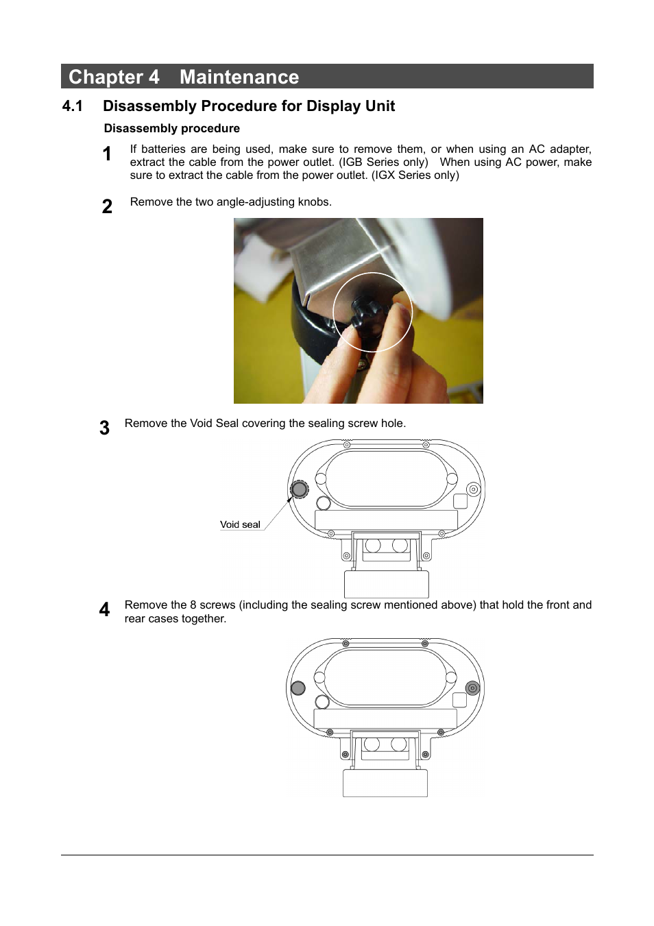 Chapter 4 maintenance | Rice Lake Ishida IGX & IGB Series - Service Manual User Manual | Page 38 / 47