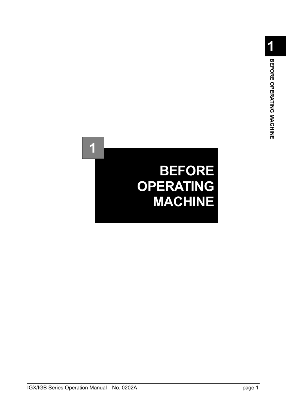 Before operating machine 1 | Rice Lake Ishida IGX & IGB Series - Operation Manual User Manual | Page 4 / 38