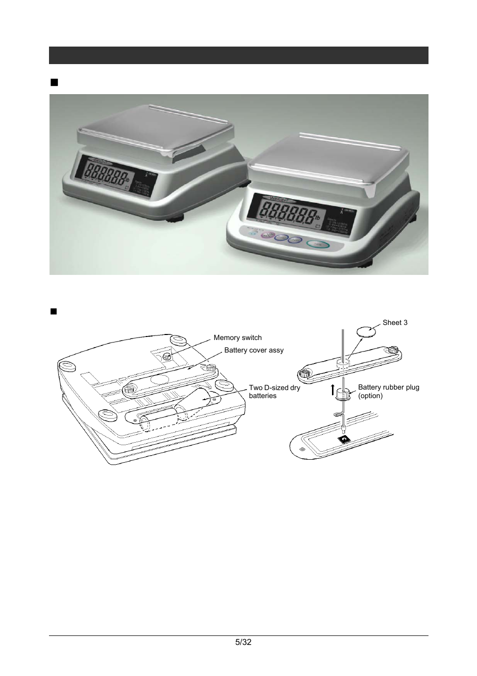 3 appearance | Rice Lake Ishida iPC-WP Portable Bench Scales User Manual | Page 8 / 38