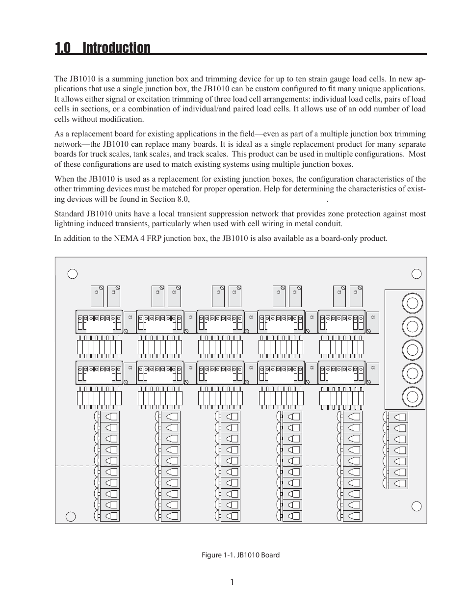 0 introduction, Jb1010 | Rice Lake JB1010 Signal/Excitation Trim User Manual | Page 4 / 14