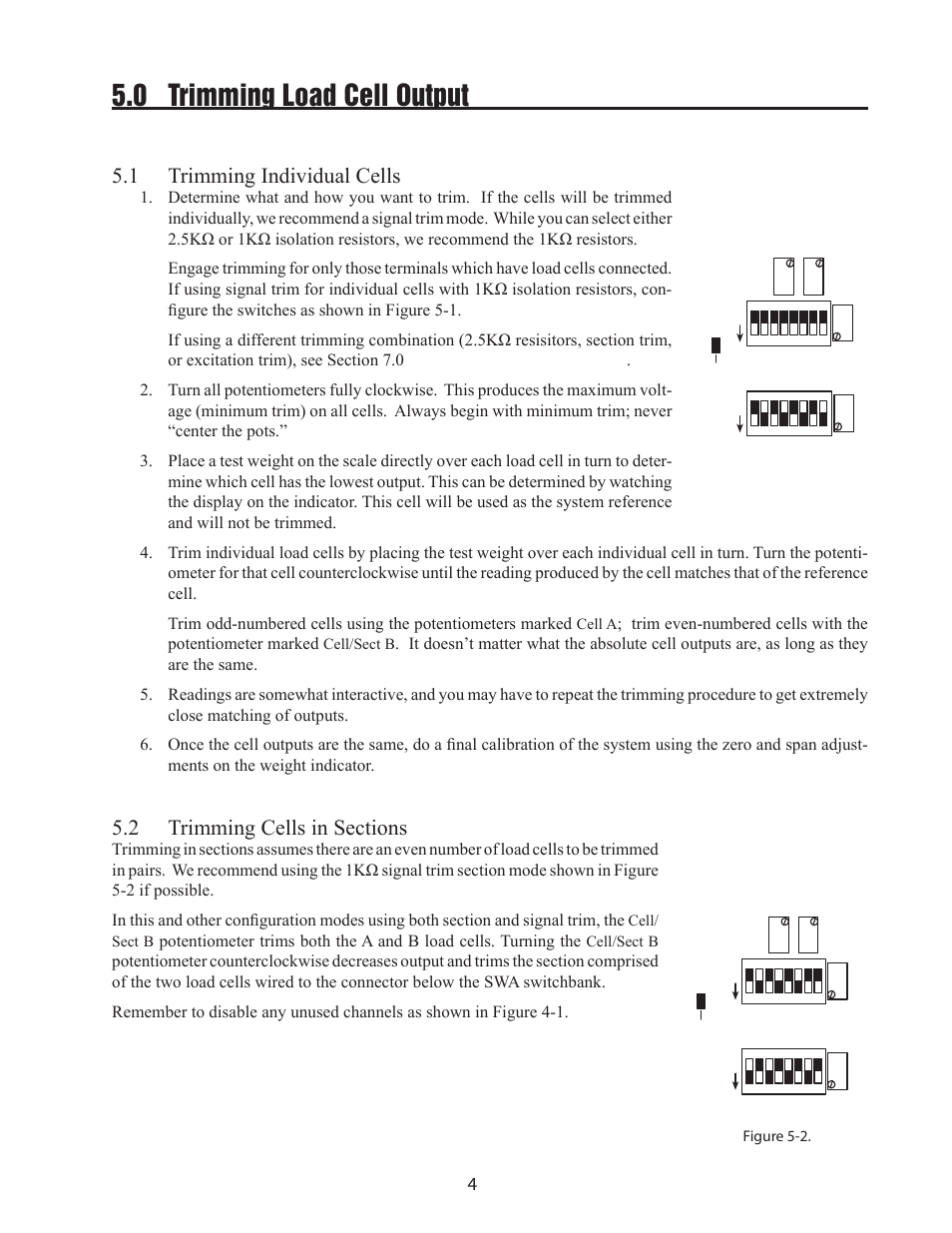 0 trimming load cell output, 1 trimming individual cells | Rice Lake JB1010 Signal/Excitation Trim User Manual | Page 7 / 14