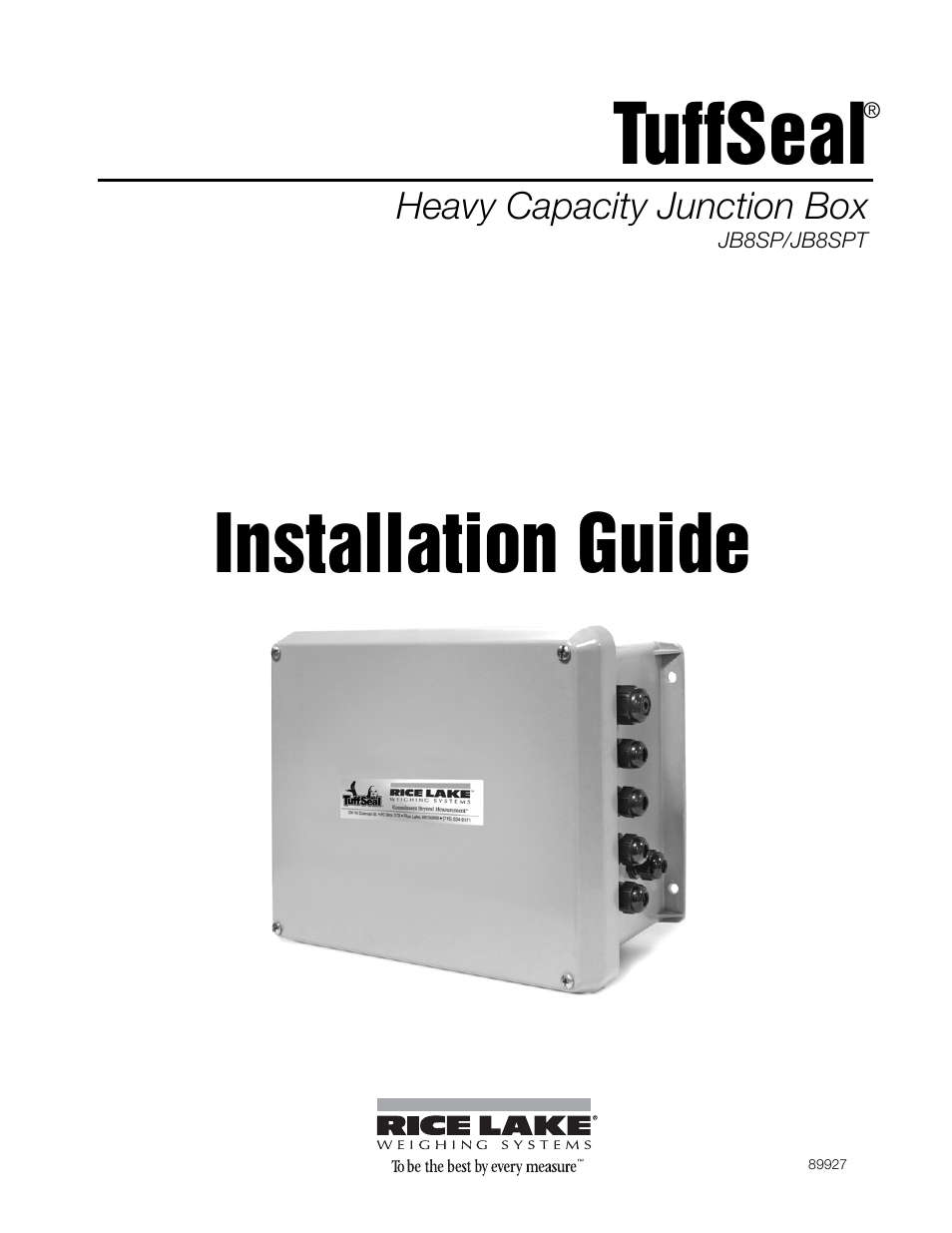 Rice Lake JB8SPT TuffSeal Signal Trim Junction Box User Manual | 13 pages