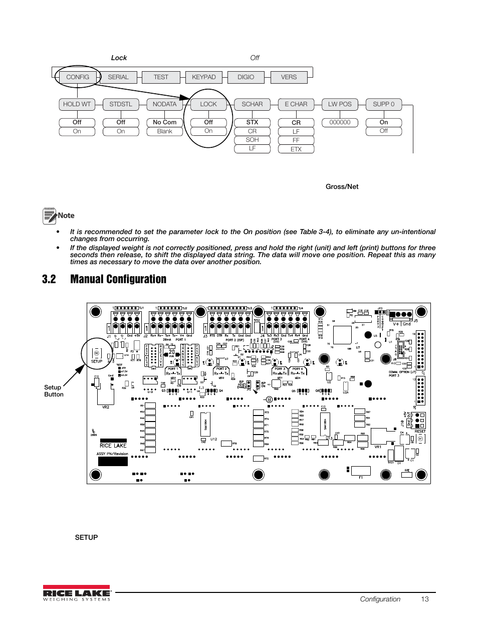 2 manual configuration | Rice Lake Remote Displays/Scoreboards - Laser LT User Manual | Page 17 / 46