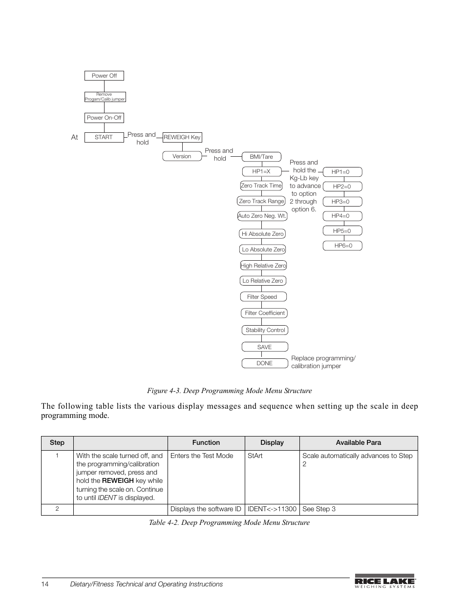 Rice Lake Legal For Trade Platform/Fitness Scale - Rice Lake Dietary Fitness Scale Technical and Operating Instructions User Manual | Page 18 / 34