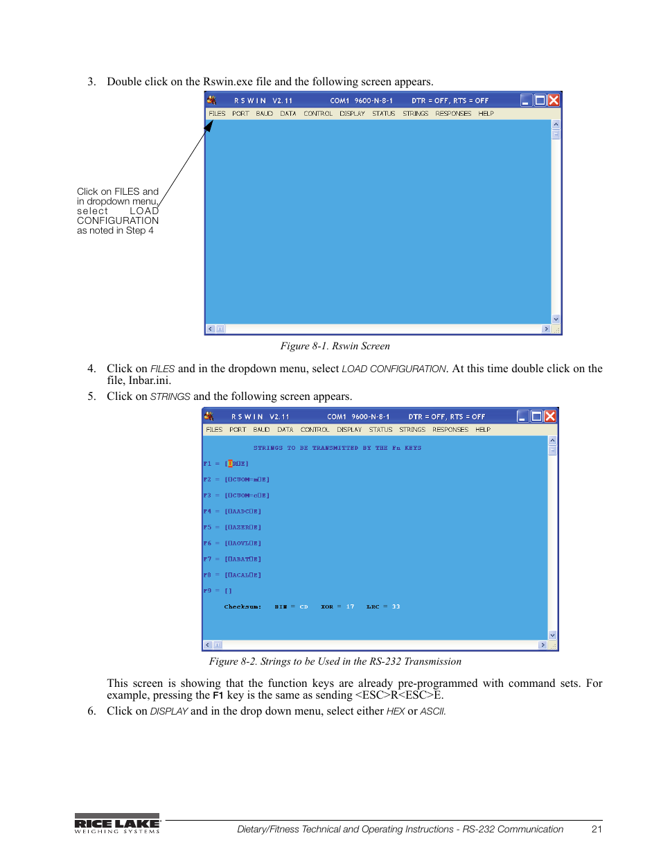 Rice Lake Legal For Trade Platform/Fitness Scale - Rice Lake Dietary Fitness Scale Technical and Operating Instructions User Manual | Page 25 / 34