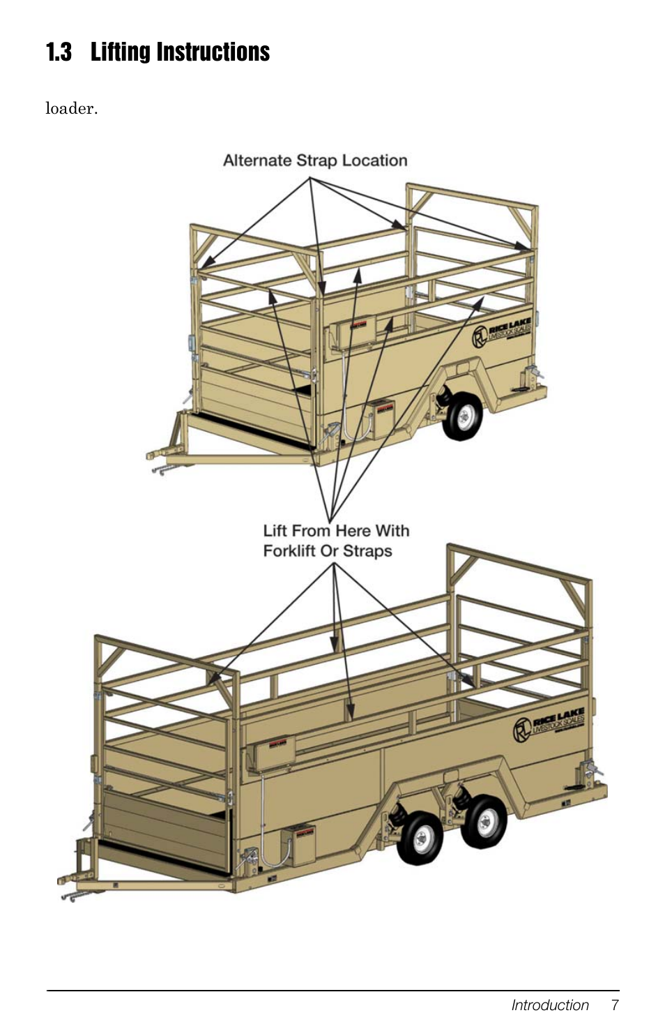 3 lifting instructions | Rice Lake Mobile Group Animal Scale - MAS-M - Operators Manual User Manual | Page 11 / 48