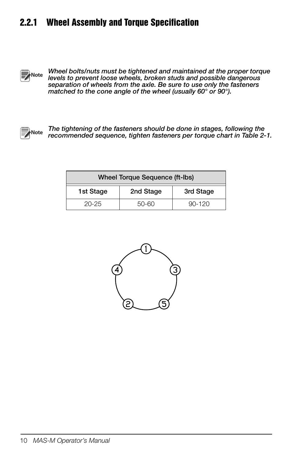 1 wheel assembly and torque specification, Wheel assembly and torque specification | Rice Lake Mobile Group Animal Scale - MAS-M - Operators Manual User Manual | Page 14 / 48