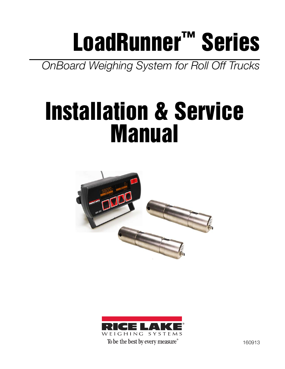 Rice Lake Loadrunner Series Onboard Roll-Off Load Pin, 2.5 User Manual | 30 pages