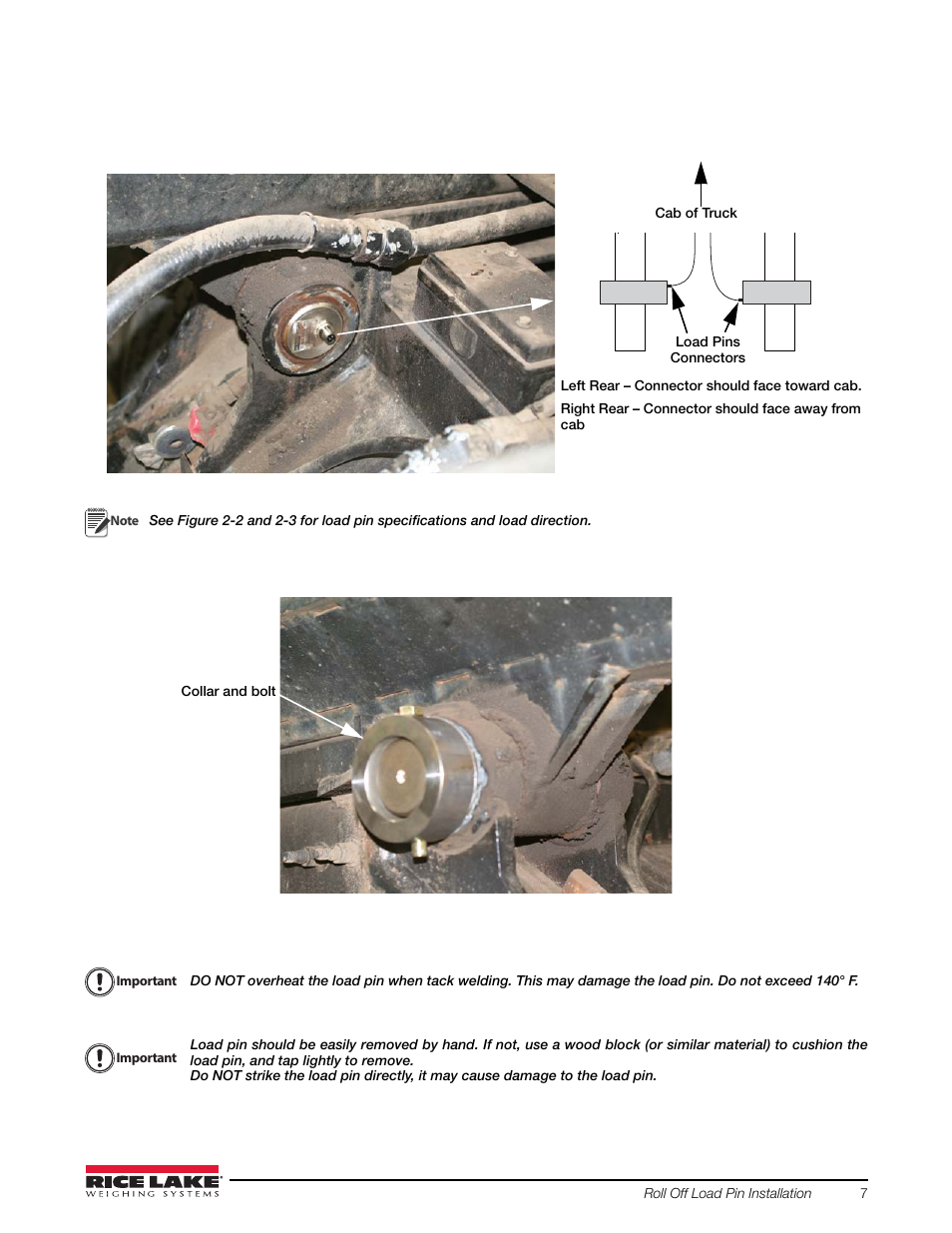 Rice Lake Loadrunner Series Onboard Roll-Off Load Pin, 2.5 User Manual | Page 11 / 30