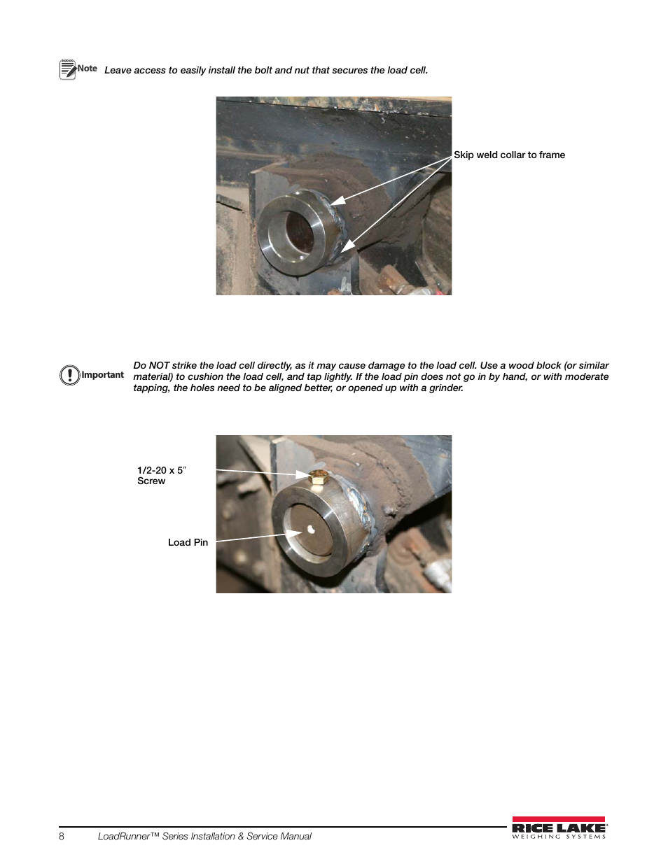 Rice Lake Loadrunner Series Onboard Roll-Off Load Pin, 2.5 User Manual | Page 12 / 30
