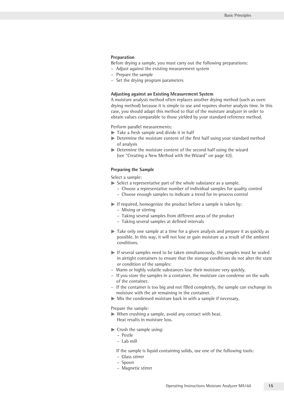 Rice Lake MA160 Sartorius Moisture Analyzer User Manual | Page 15 / 82